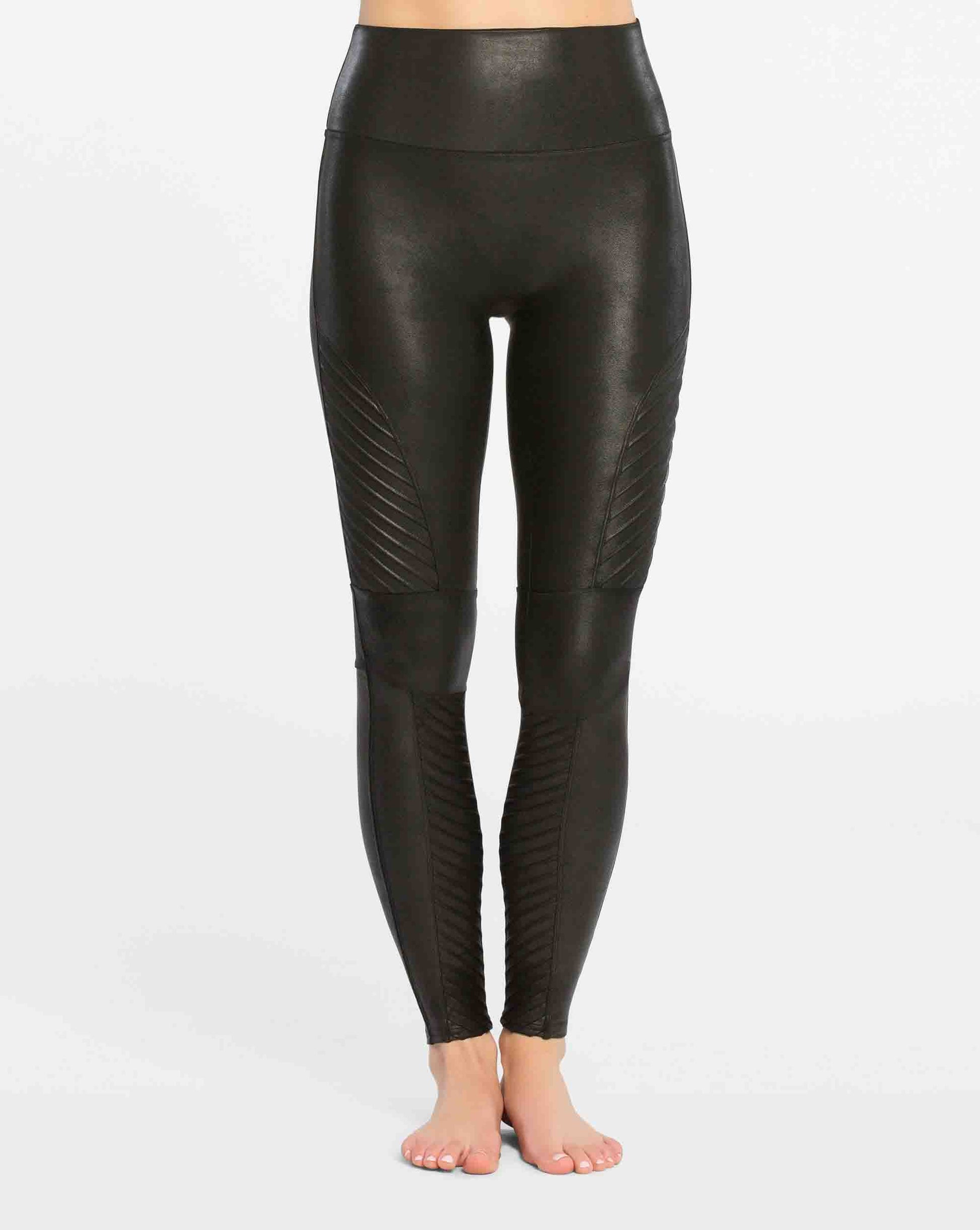 Spanx Faux Leather Moto Leggings