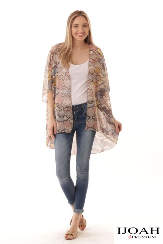 I Joah Snake Pattern Kimono