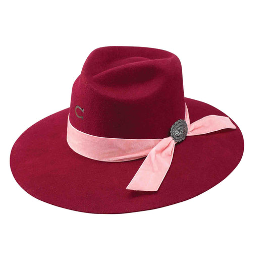 Charlie 1 Horse Lady Bandit Hat Burgundy