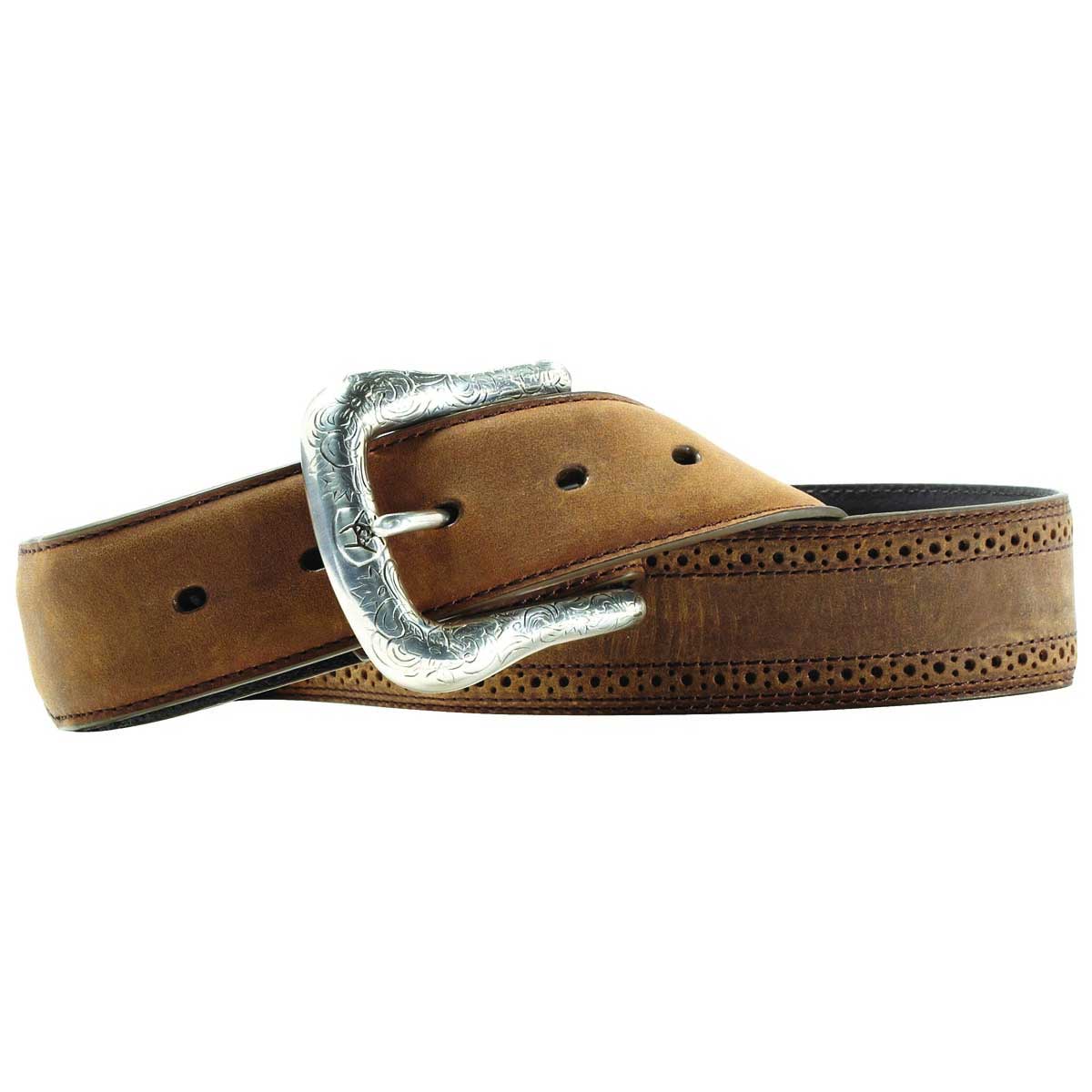 Ariat Belt Distressed Perforated Tan