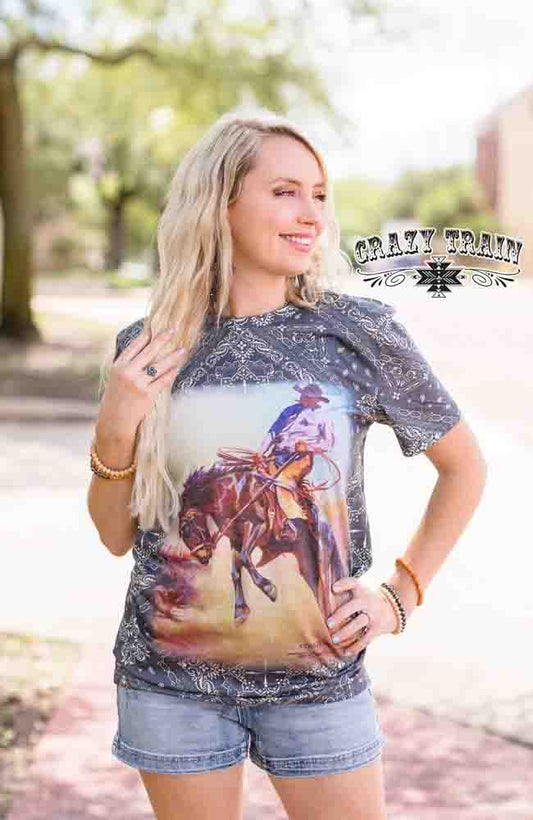 Crazy Train Bronc Buster Tee