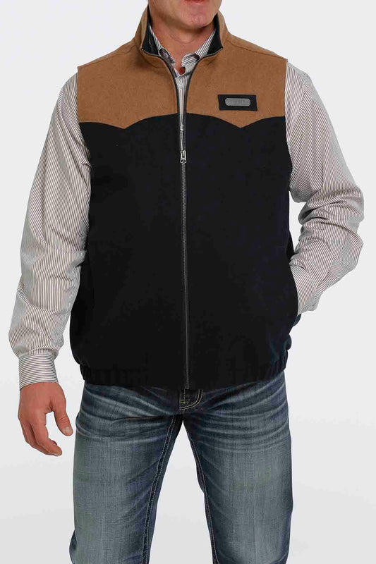 Cinch Mens Concealed Carry Wooly Vest Navy