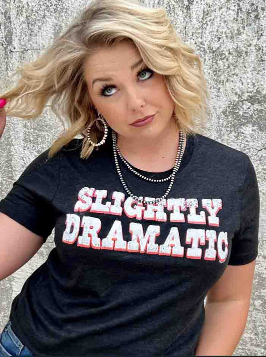 Slightly Dramatic Tee Charcoal Black