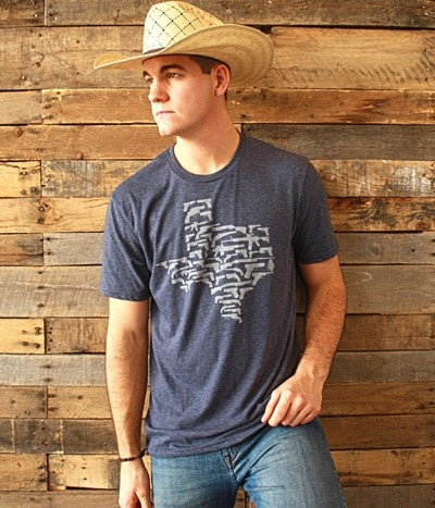 Gun State Texas Tee Vintage Navy