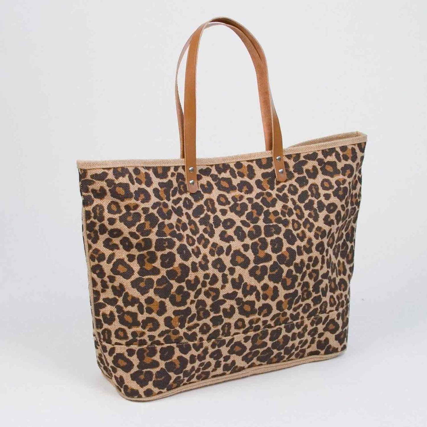 Leopard Classic Jute Bag