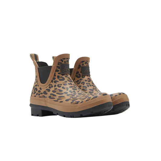 Joules Womens Short Wellies Leopard