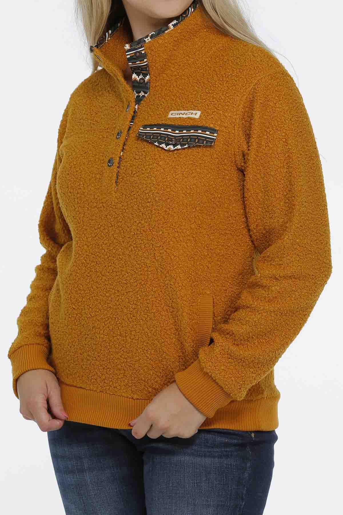 Womens Teddy Fleece Gold