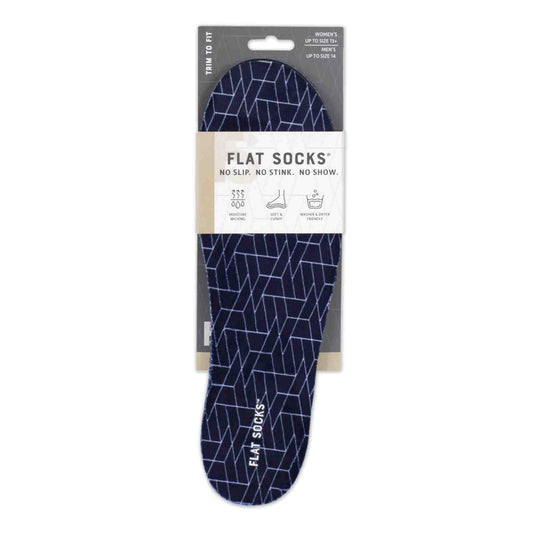 Navy Print Flat Socks