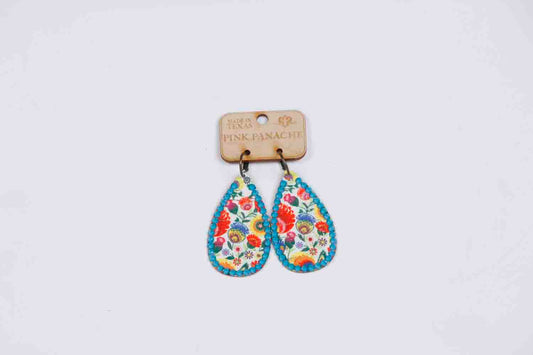 Pink Panache Floral Earrings