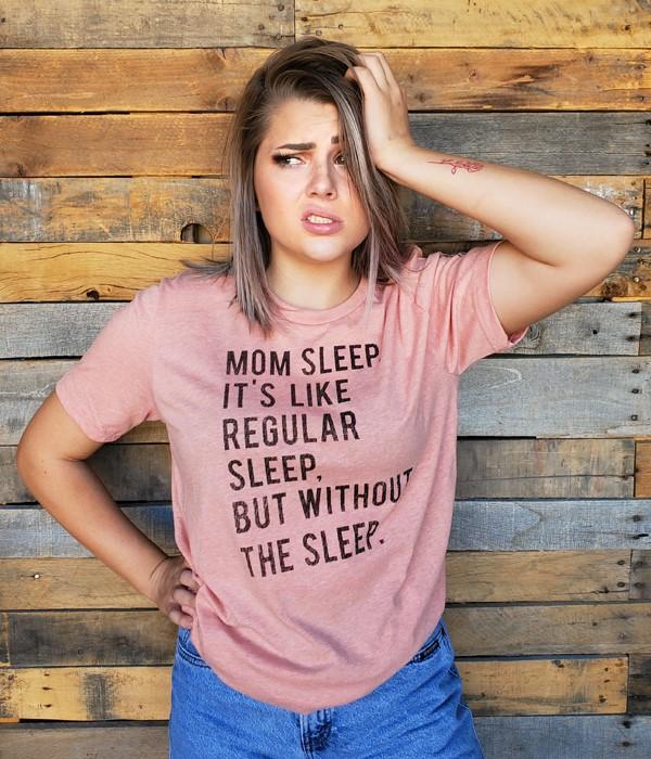 Mom Sleep Tee Vintage Sunset