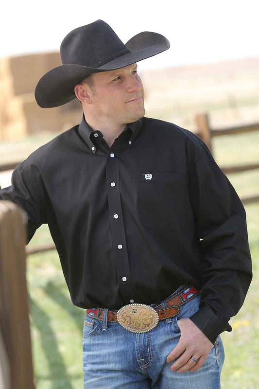 Cinch LSL Solid BD Shirt Black