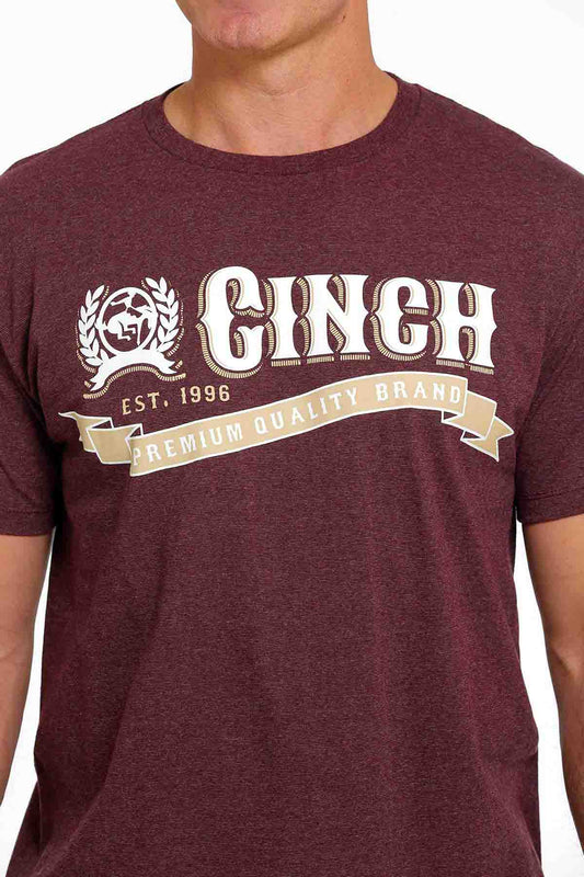 Cinch Mens T-Shirt Heather Purple