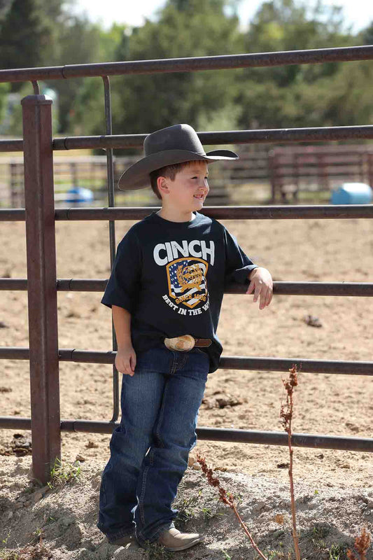 Cinch Boys Graphic Tee SSL Navy