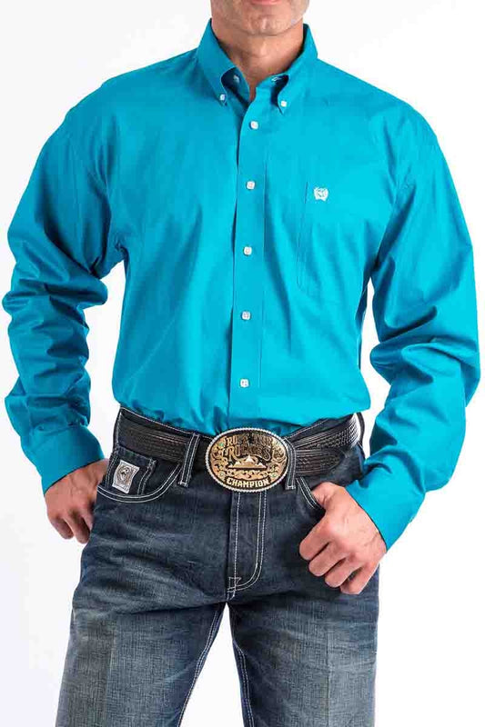 Cinch LSL Solid BD Shirt Teal