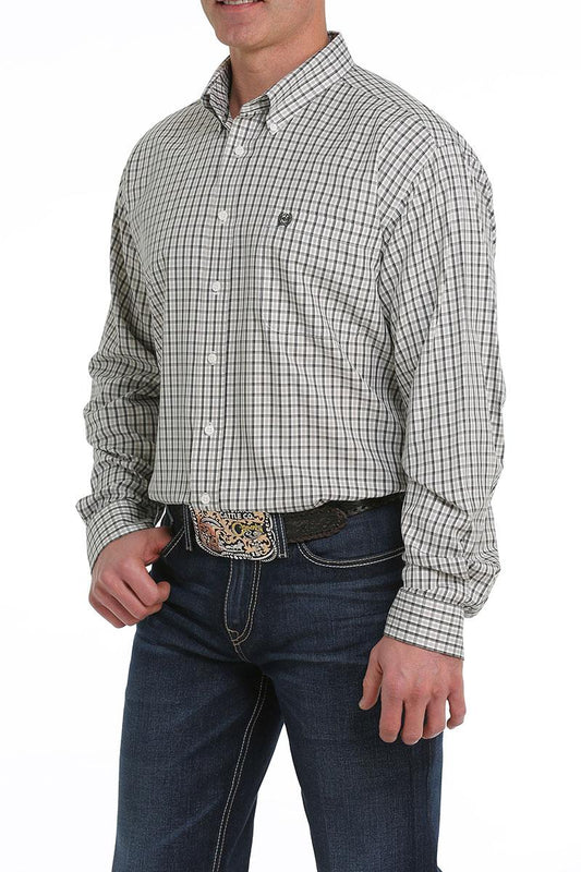 Cinch LSL Plaid BD Shirt Olive