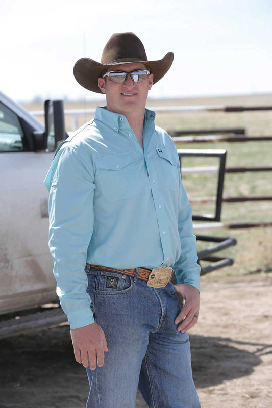 Cinch Shirt Arena Flex Blue Sld