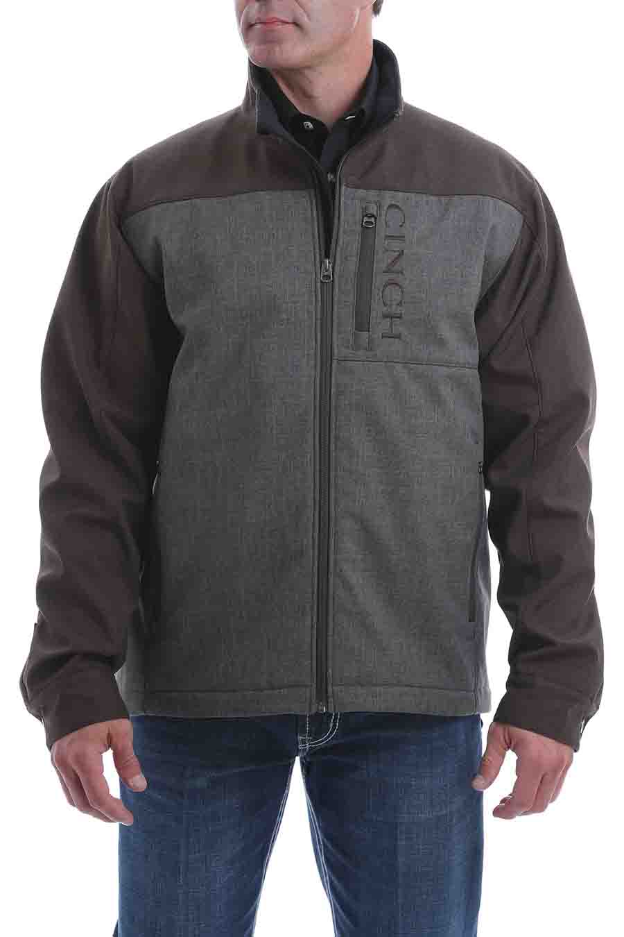 Cinch Brown Color Block Bonded Jacket