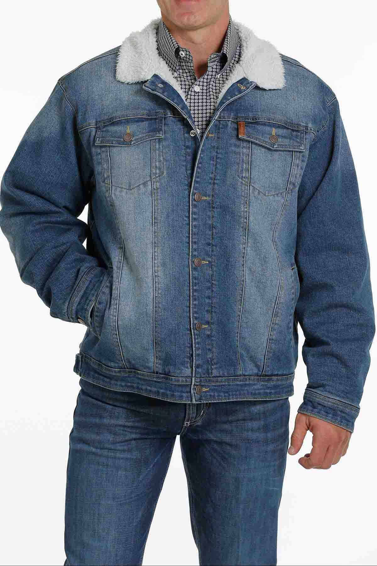 Cinch Mens Denim Trucker Jacket Indigo