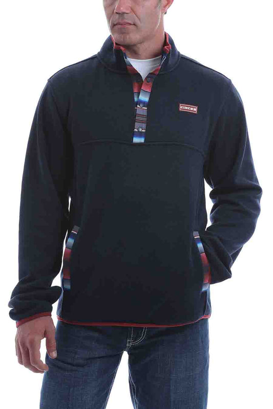 Cinch Fleece Pullover Navy Multi