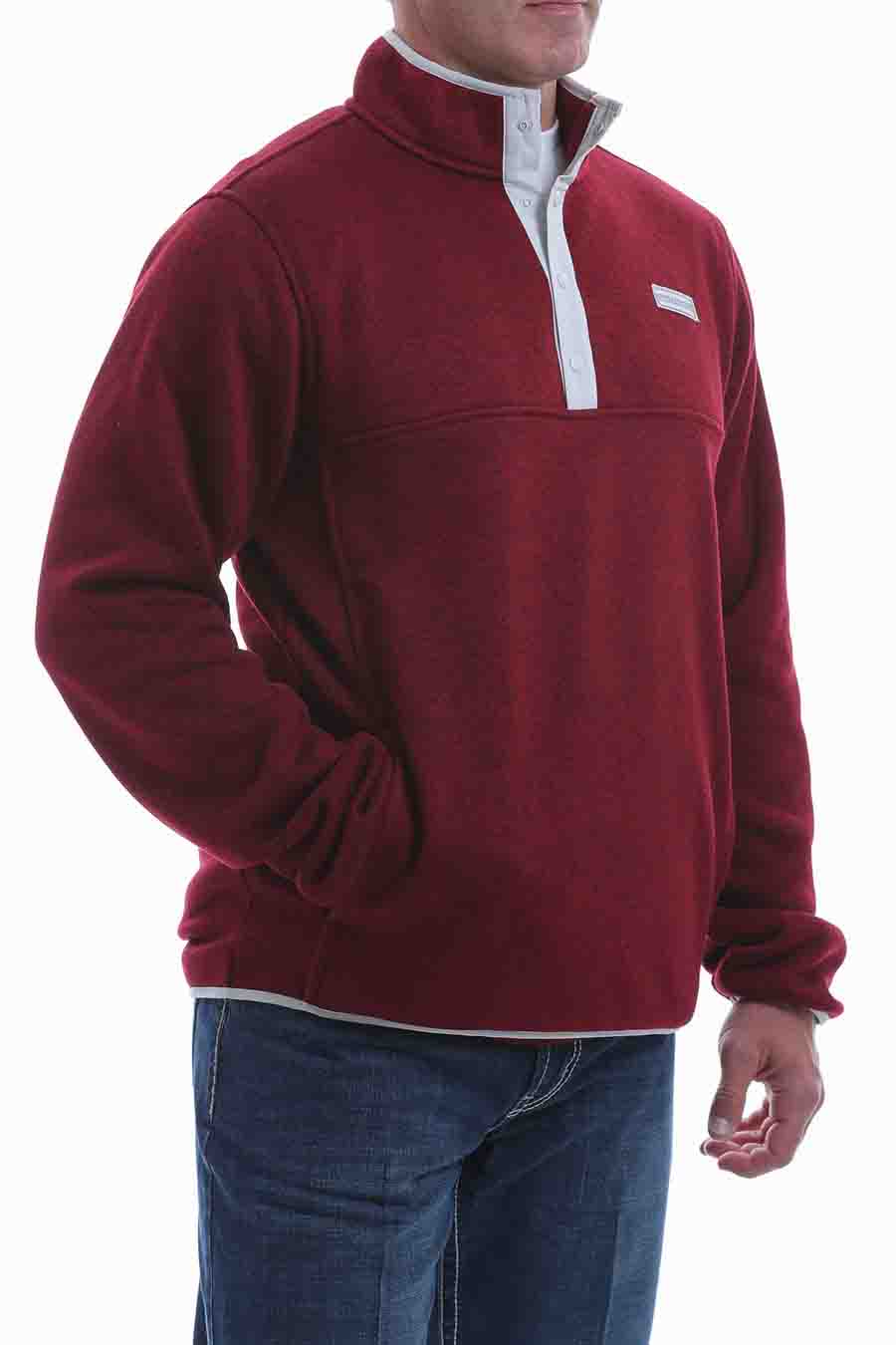 Cinch Fleece Pullover Burgundy