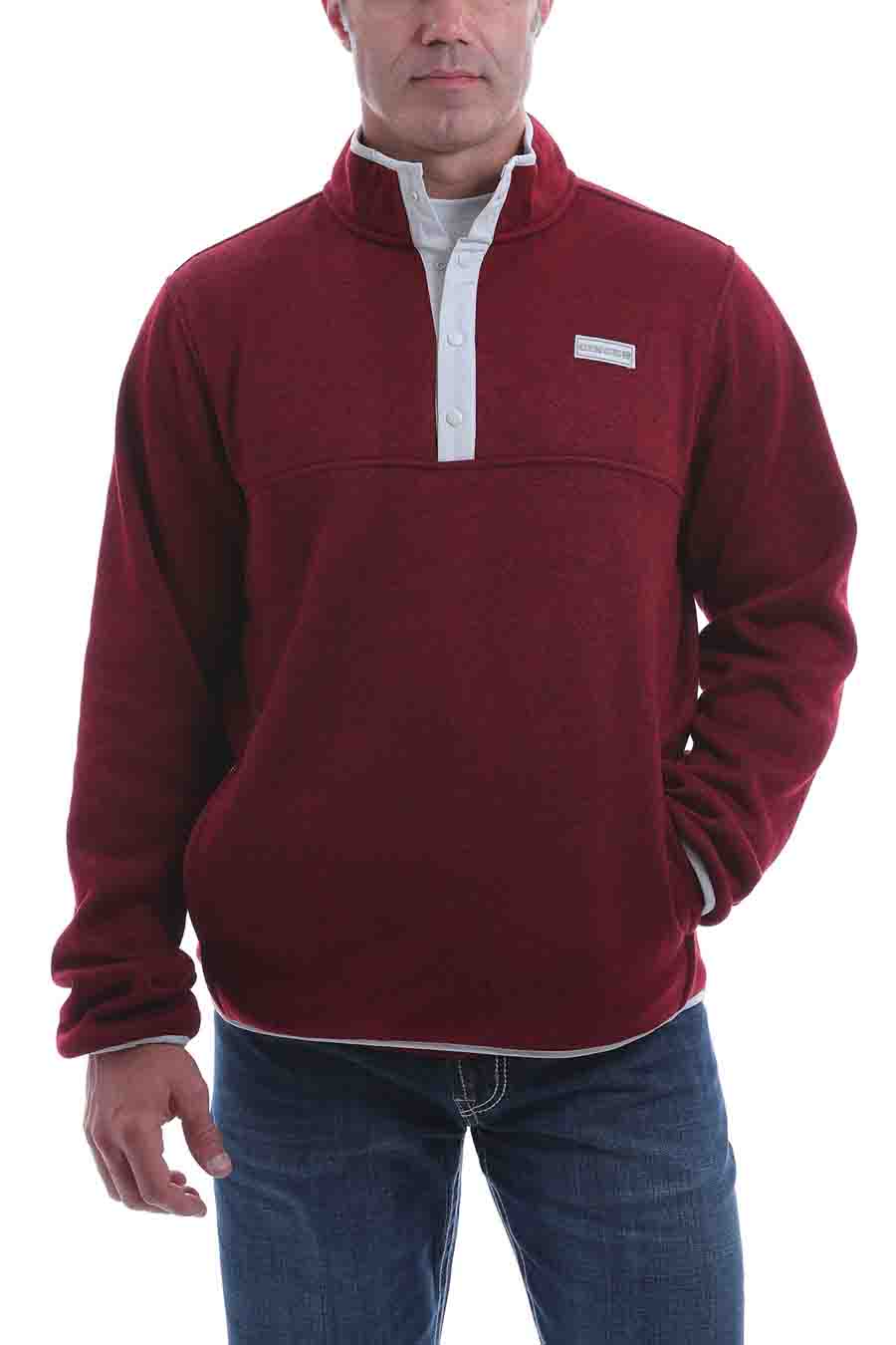 Cinch Fleece Pullover Burgundy