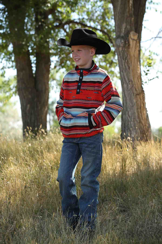 Boys Aztec Fleece Pullover Multi