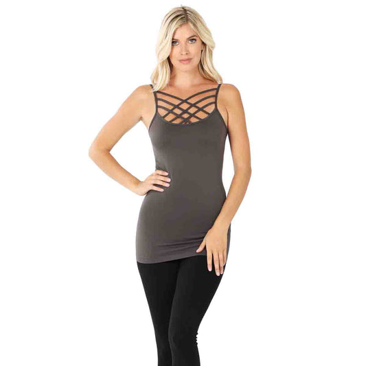 Seamless Criss-Cross Front Cami