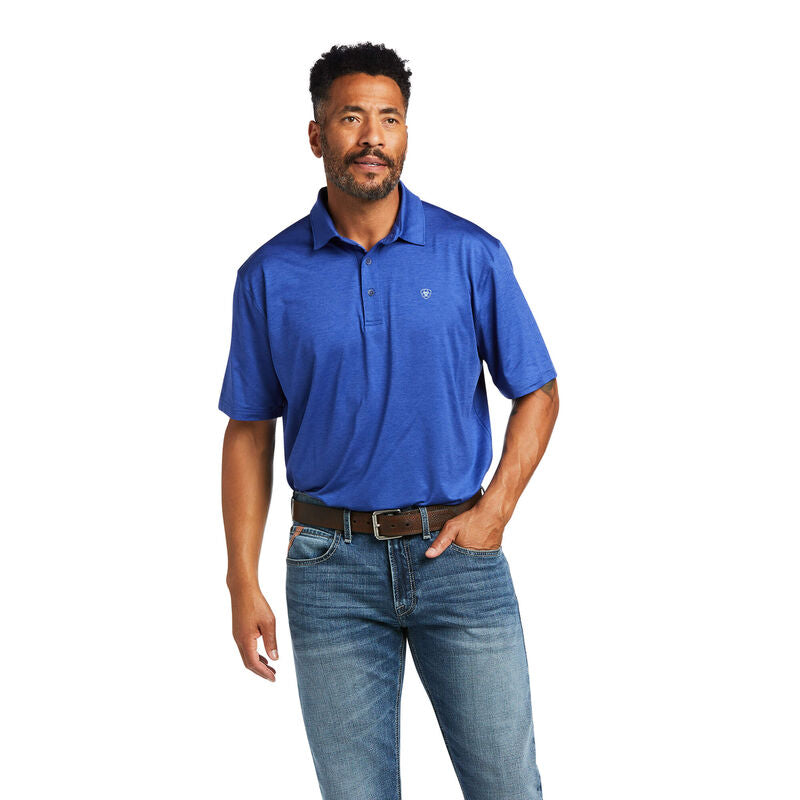 Ariat Mens Charger Polo Venus Blue