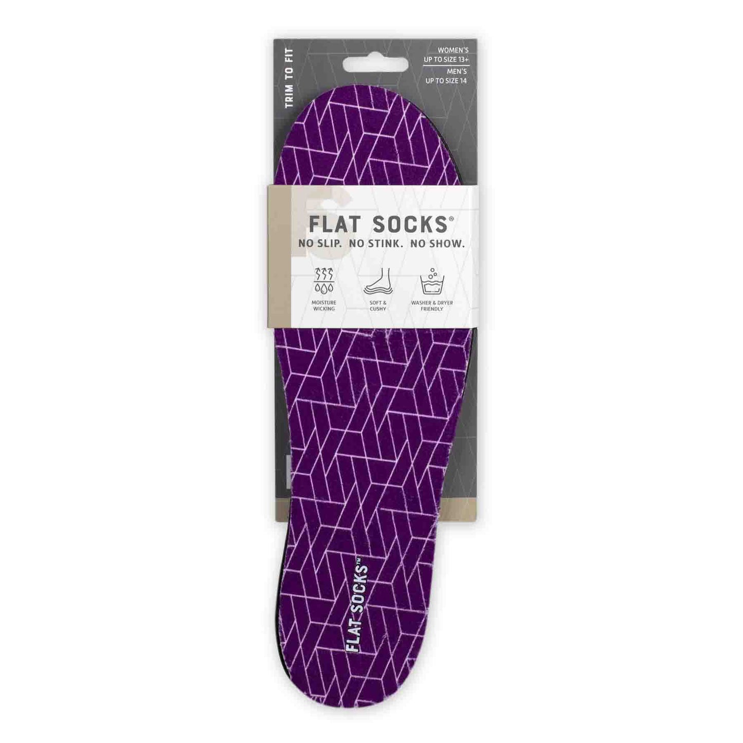 Purple Passion Print Flat Socks