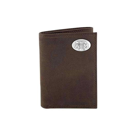 Leather Aggie Tri Fold Wallet