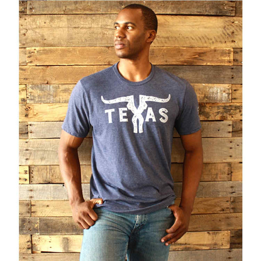 Texas Skull Tee Vintage Navy