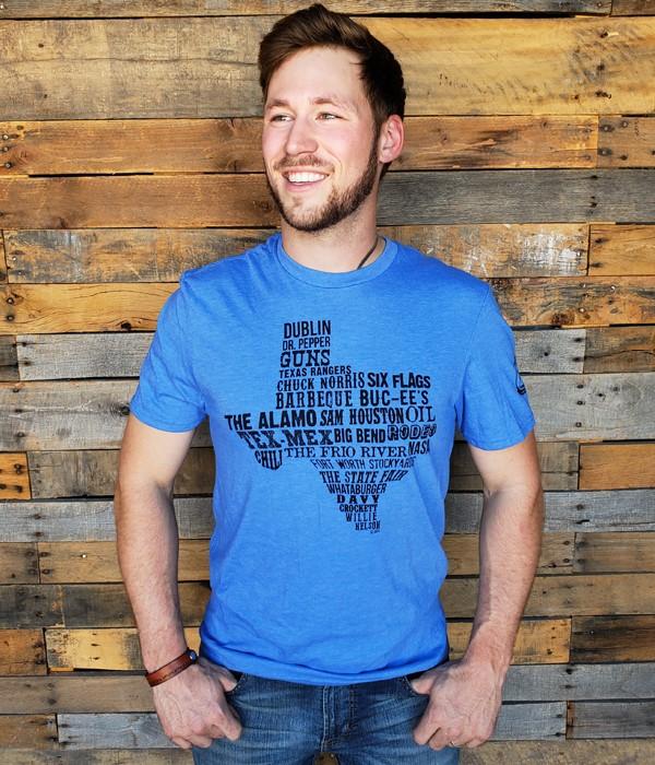 Things About Texas Tee Vintage Blue