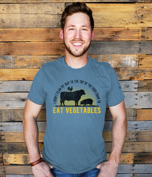 Eat Vegetables Tee Vintage Slate