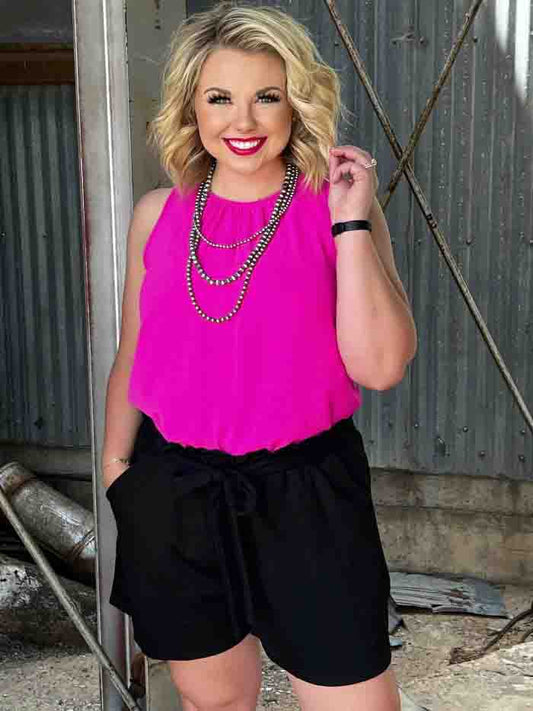 Vicky Fuschia Sleeveless Top