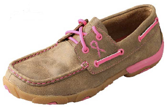 Twisted X Women's Driving Mocs Bomber-Neon Pink