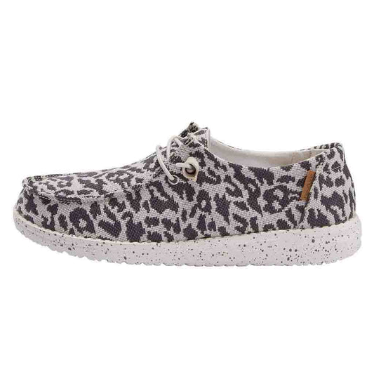 Hey Dude Wendy Woven Cheetah Grey