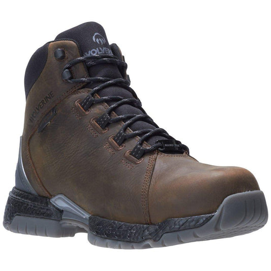 Wolverine Men's I-90 Rush Carbonmax Safety Toe 6-inch Brown Work Boots